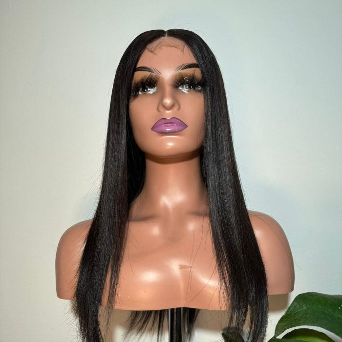 Anastacia 03011 Straight HD Lace Unit in Natural Black featuring 18-inch 100% human hair and 2x6 HD lace closure