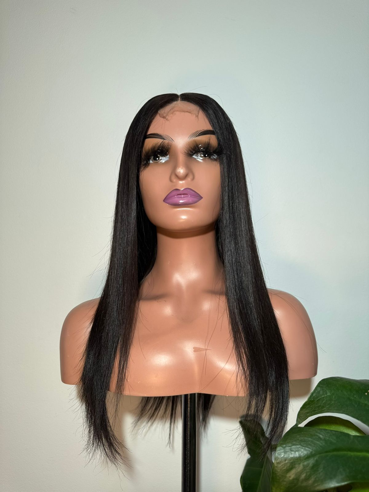 Anastacia 03011 Straight HD Lace Unit in Natural Black featuring 18-inch 100% human hair and 2x6 HD lace closure