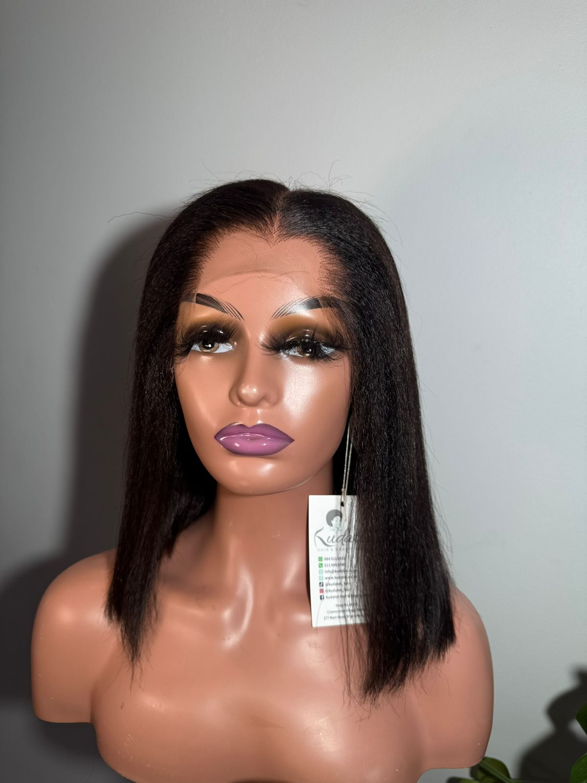 Sipho 0707 Relaxed HD Lace Unit in Natural Black featuring 180% density and 1x4 HD lace with M Hairline