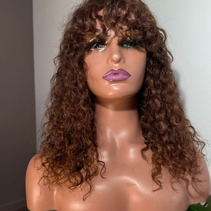 Terry 02201 Mongolian Loose Curl Fringe Unit in GC colour featuring soft voluminous curls