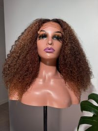 Beyonce 16 Inch Afro Kinky Highlight Wig with 5x5 Transparent Lace